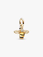 Sparkling Bee Dangle Charm 14k gold plating