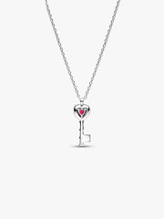 Elevated Heart Key Collier Necklace Sterling silver