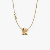 Letter R Charm Necklace 2 Quantity