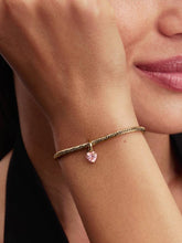 Pink Chakra Heart Mini Dangle Charm 14k gold plating