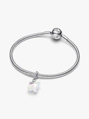 Polar Bear Mother & Cub Dangle Charm Sterling silver