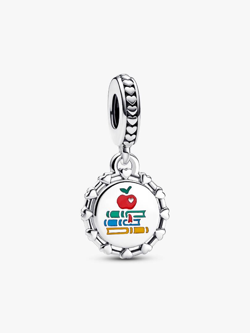 Schoolteacher Engravable Dangle Charm Sterling silver