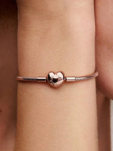 Pandora Moments Heart Clasp Snake Chain Bracelet 14k rose gold plating