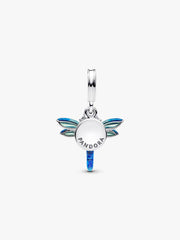Dragonfly Double Dangle Charm Sterling silver