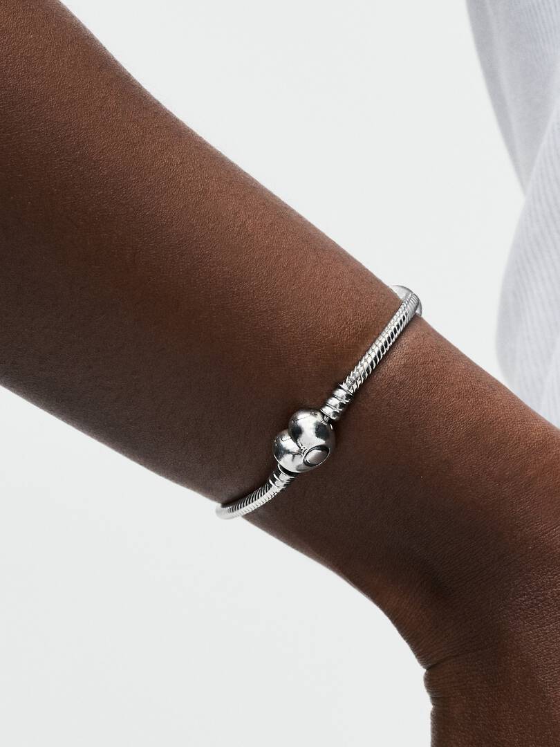 Moments Heart & Snake Chain Bracelet Sterling silver
