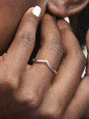 Polished Wishbone Ring Sterling silver