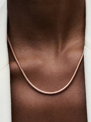 Pandora Moments Snake Chain Necklace 14k rose gold plating