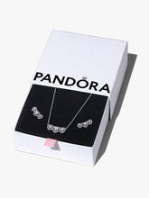 Halo Heart Trio Jewelry Gift Set Sterling silver