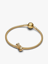 Gold Sparkling Bow Bracelet Set 2 Quantity