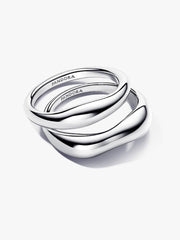Organically Shaped Stacking Rings Sterling silver