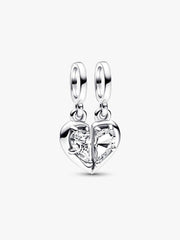 Splittable Mother & Daughter Dangle Charm Sterling silver