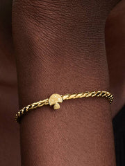 Textured Mushroom Mini Charm 14k gold plating