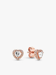 Elevated Heart Necklace & Earrings Set 2 Quantity