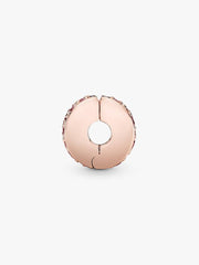 Pink Pavé Clip Charm 14k rose gold plating