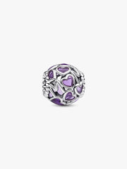 Openwork Hearts Mom Charm Sterling silver