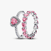 Pink Heart to Hearts Ring Set 2 Quantity