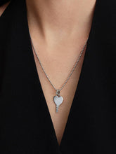 Engravable Heart Key Pendant Sterling silver