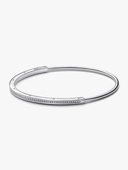 FINAL SALE - Pandora Signature I-D Pavé Bangle Sterling silver