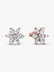 FINAL SALE - Sparkling Herbarium Cluster Stud Earrings 14k rose gold plating