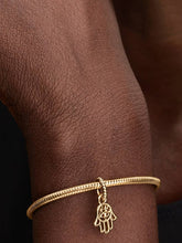 Protective Hamsa Hand Dangle Charm 14k gold plating