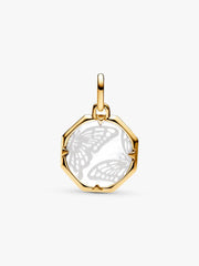 Pandora ME Pearlescent Butterfly Medallion Charm 14k gold plating
