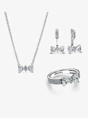 Sparkling Bow Jewelry Set 3 Quantity