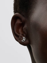 Sparkling Moon Stud Earrings Sterling silver