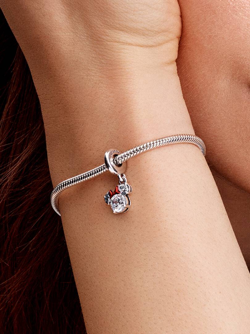 Disney Minnie Mouse Silhouette Dangle Charm Sterling silver