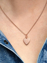 Engravable Heart Tag Pendant 14k rose gold plating