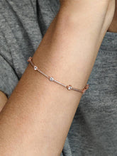 FINAL SALE - Sparkling Pavé Bars Bracelet 14k rose gold plating
