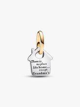 FINAL SALE - Two-tone Grandma's House Dangle Charm Sterling silver, 14k gold plating