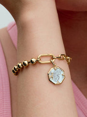 Pandora ME Pearlescent Butterfly Medallion Charm 14k gold plating