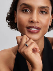 Elevated Black Heart Ring Sterling silver