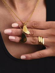 Elongated Link Chain Necklace 14k gold plating