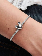 Disney Mickey Mouse Clasp Moments Snake Chain Bracelet Sterling silver