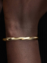 Twisted Open Bangle 14k gold plating