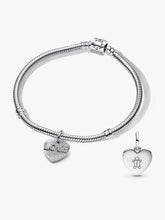BE LOVE Engravable Love Heart Charm Bracelet Set 2 Quantity