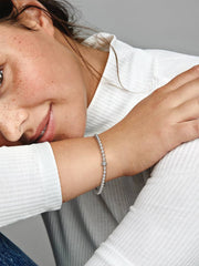 Beads & Pavé Bracelet Sterling silver