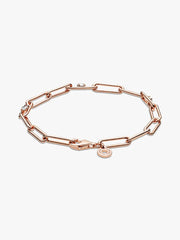 FINAL SALE - Link Chain & Stones Bracelet 14k rose gold plating