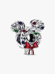 Disney Mickey Mouse Christmas Wreath Charm Sterling silver