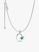 May Birthstone Heart Pendant Necklace 2 Quantity