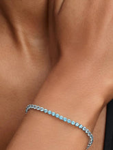 Sparkling Light Blue Tennis Bracelet Sterling silver