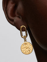 Swallow Medallion Charm 14k gold plating