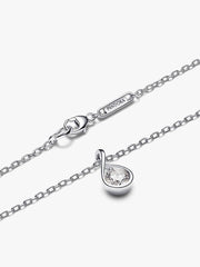 FINAL SALE - Pandora Infinite Sterling Silver Lab-grown Diamond Pendant Necklace 0.50 ct TW, Sterling silver