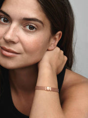 FINAL SALE - Pandora Reflexions™ Mesh Bracelet 14k rose gold plating