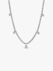 FINAL SALE - Sparkling Drop Collier Necklace Sterling silver
