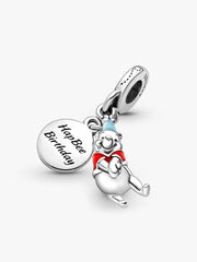 FINAL SALE - Disney Winnie the Pooh Birthday Dangle Charm Sterling silver