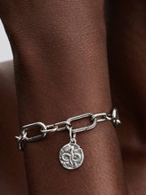 Infinity Snake Medallion Charm Sterling silver