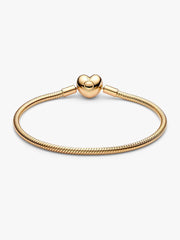 Heart Clasp Snake Chain Bracelet 14k gold plating