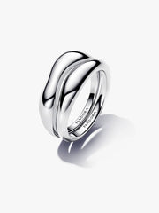 Organically Shaped Stacking Rings Sterling silver